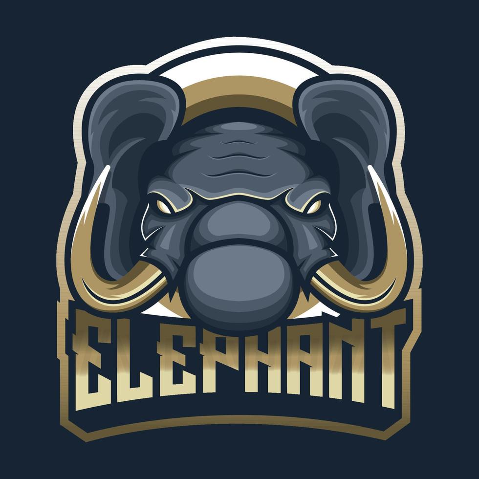 elefant maskot logotyp bra användning för symbol identitet emblem märke och mer vektor