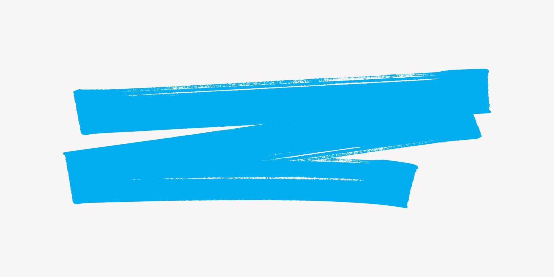 hand gezeichneter blauer pinselstrich, markierungsstiftillustration lokalisiert auf weißem hintergrund. eps-Vektor-Design-Element. vektor