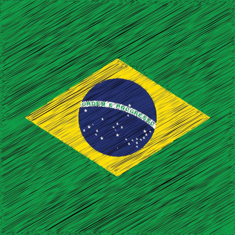 Brasiliens självständighetsdag 7 september, fyrkantig flaggdesign vektor