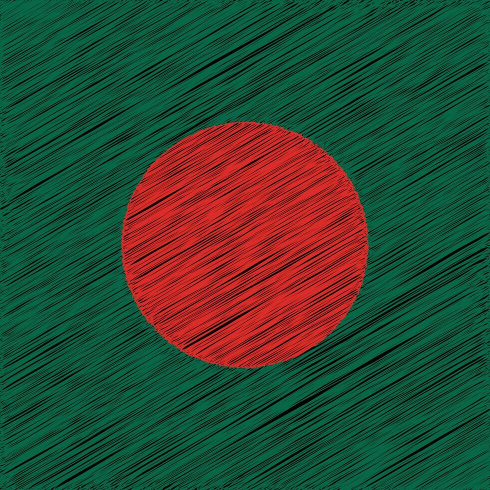 bangladesh självständighetsflagga 26 mars, fyrkantig design vektor