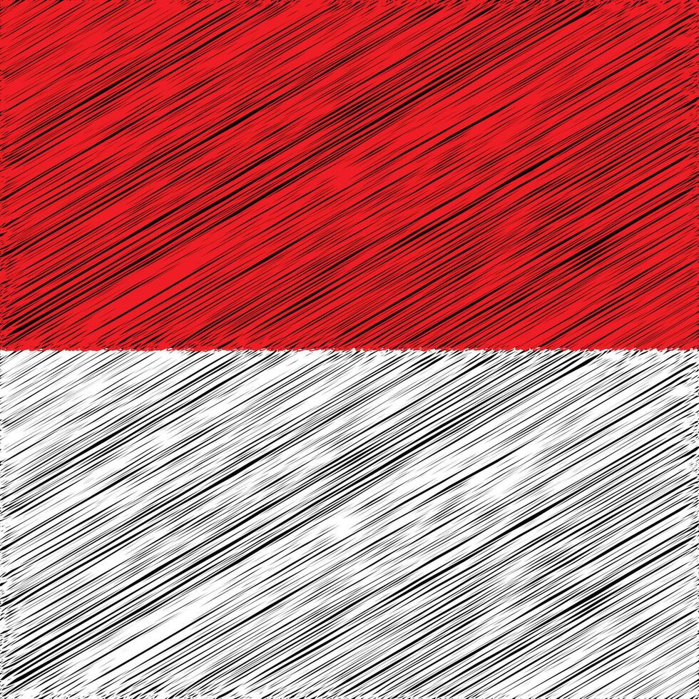 indonesien unabhängigkeitstag 17. august, quadratisches flaggendesign vektor