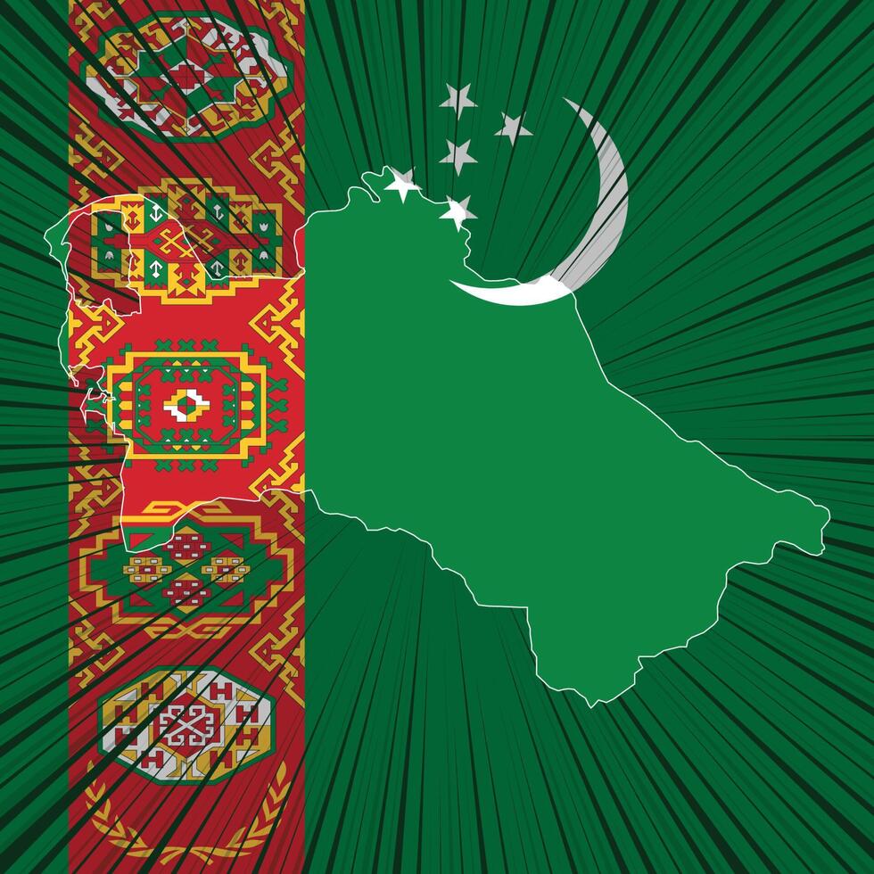 turkmenistan unabhängigkeitstag kartenentwurf vektor