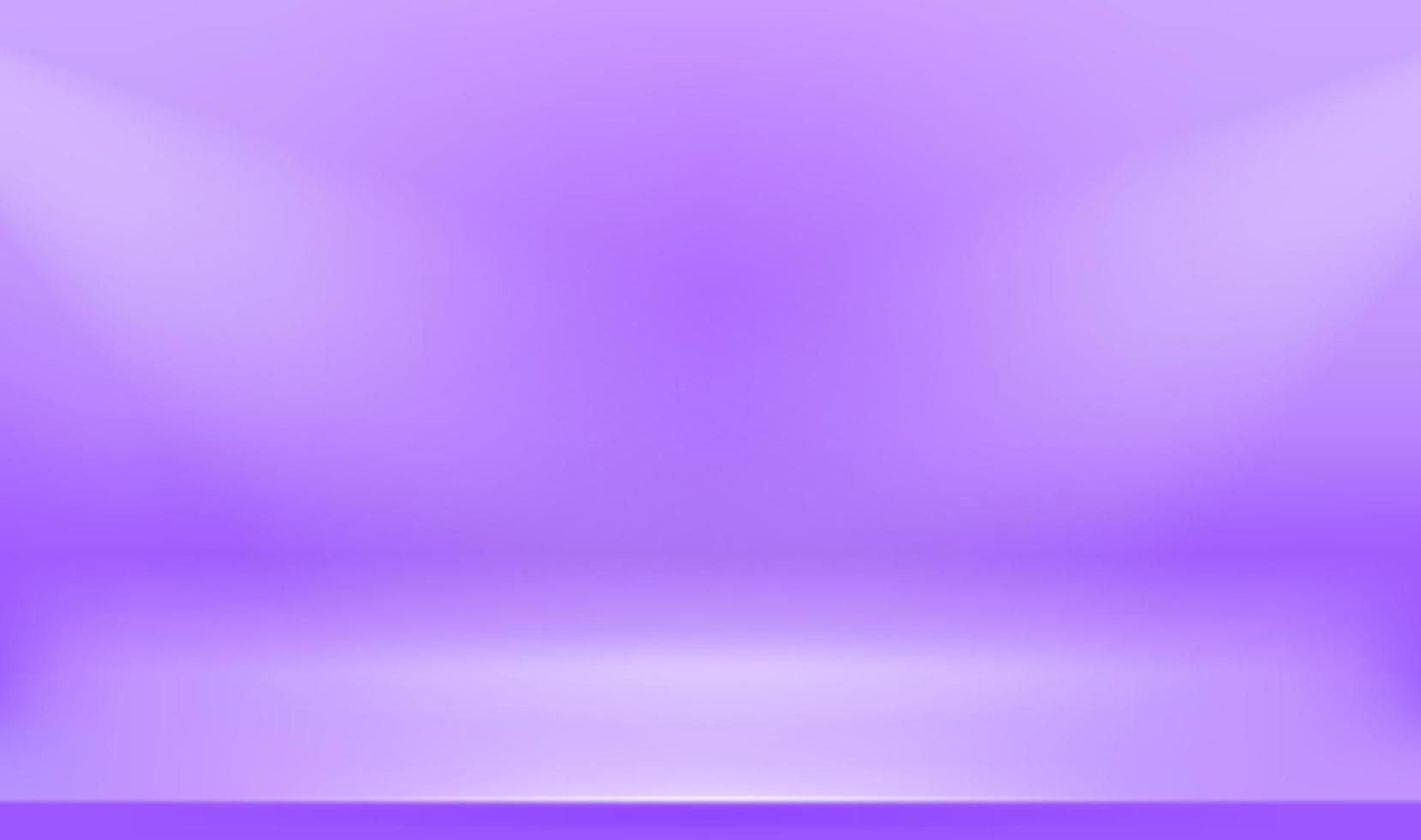 violett inredning med ljusa lampor. vektor 3d illustration