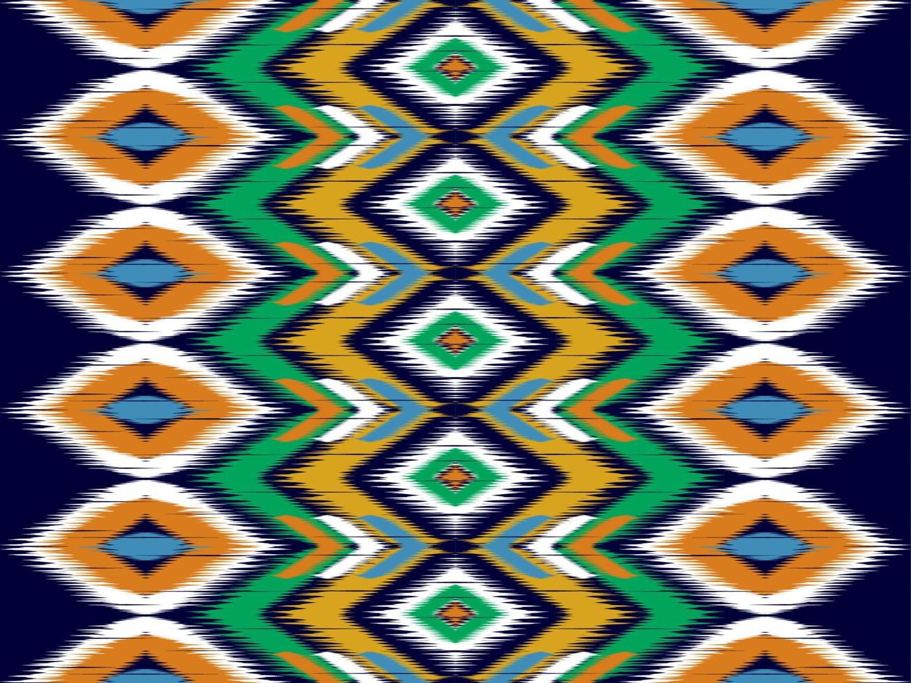 Ikat-Muster im Stammes-. geometrische ethnische traditionelle. mexikanischer gestreifter stil. Design für Hintergrund, Tapete, Vektorillustration, Stoff, Kleidung, Batik, Teppich, Stickerei. vektor