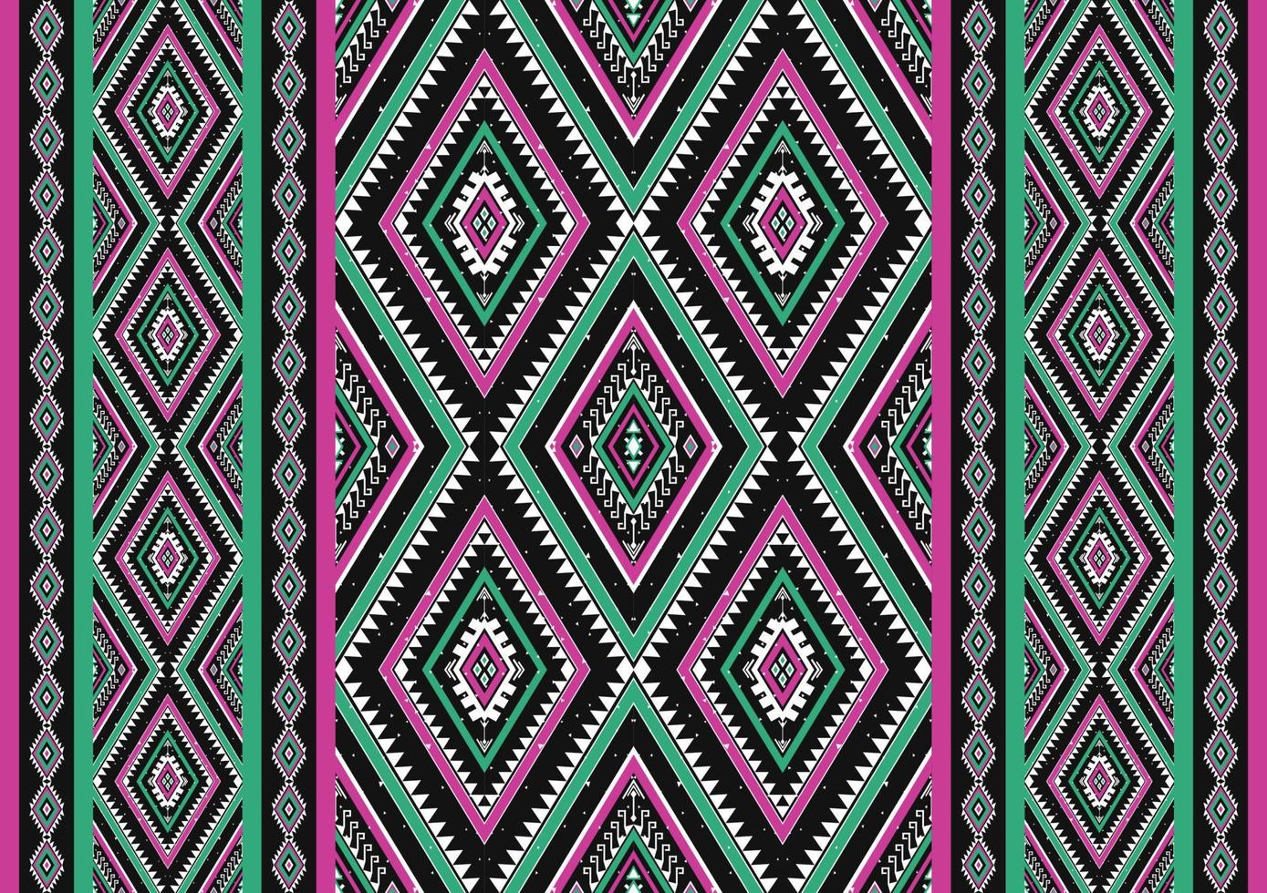 ethnisches geometrisches orientalisches nahtloses muster traditionell. Tribal-Stil gestreift. Design für Hintergrund, Tapete, Vektorillustration, Stoff, Kleidung, Batik, Teppich, Stickerei. vektor