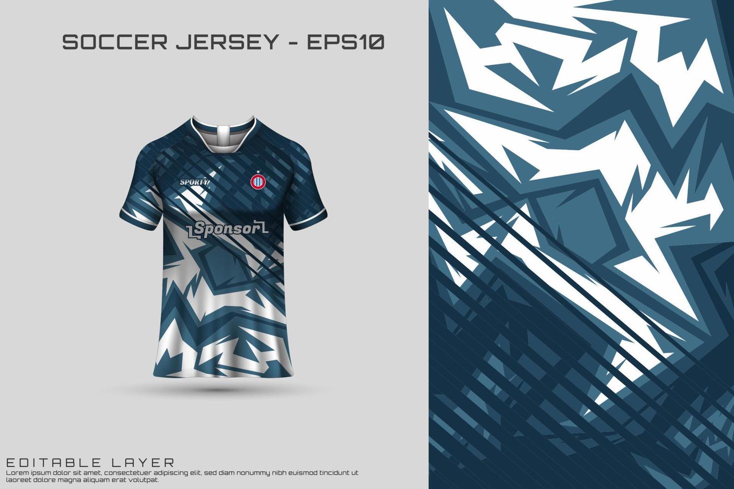 sport jersey och t-shirt mall sport jersey design vektor. sportdesign för fotboll, racing, speltröja. vektor. vektor