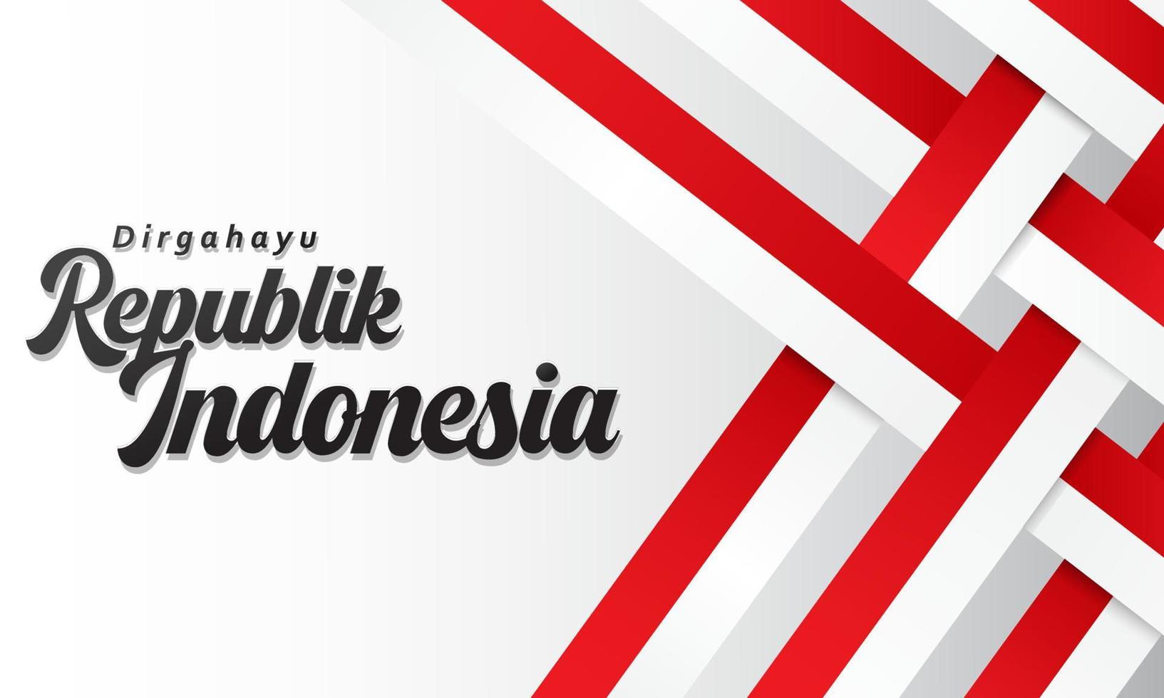 Indonesiens självständighetsdag design bakgrund. 17 augusti. vektor illustration