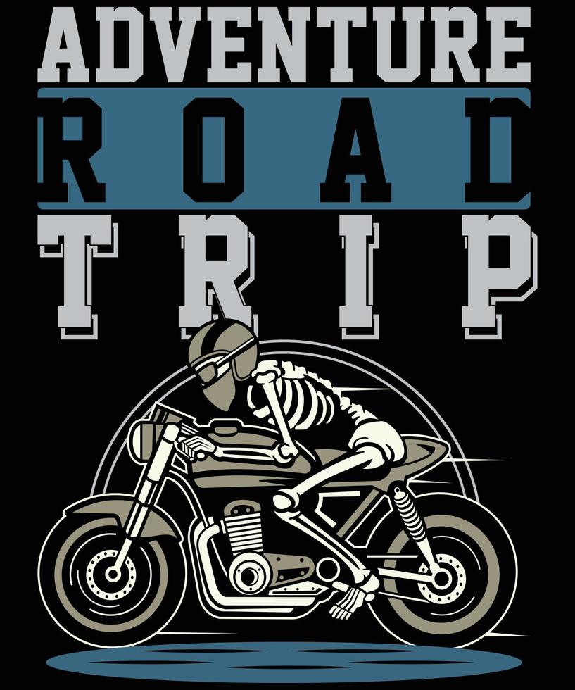 Motorradfahrer-T-Shirt-Design vektor