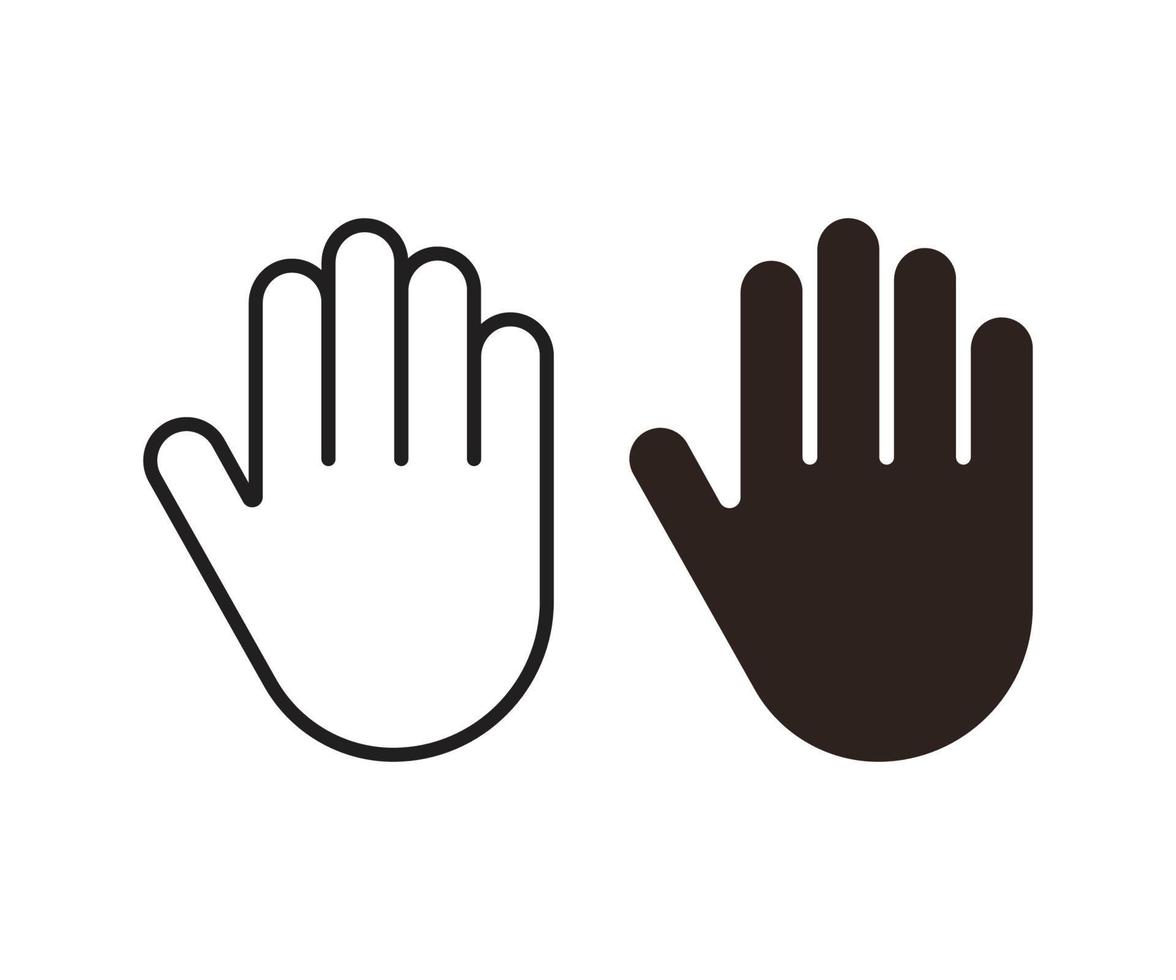 Stop-Hand-Vektorgrafiken, -Icons und -Grafiken vektor