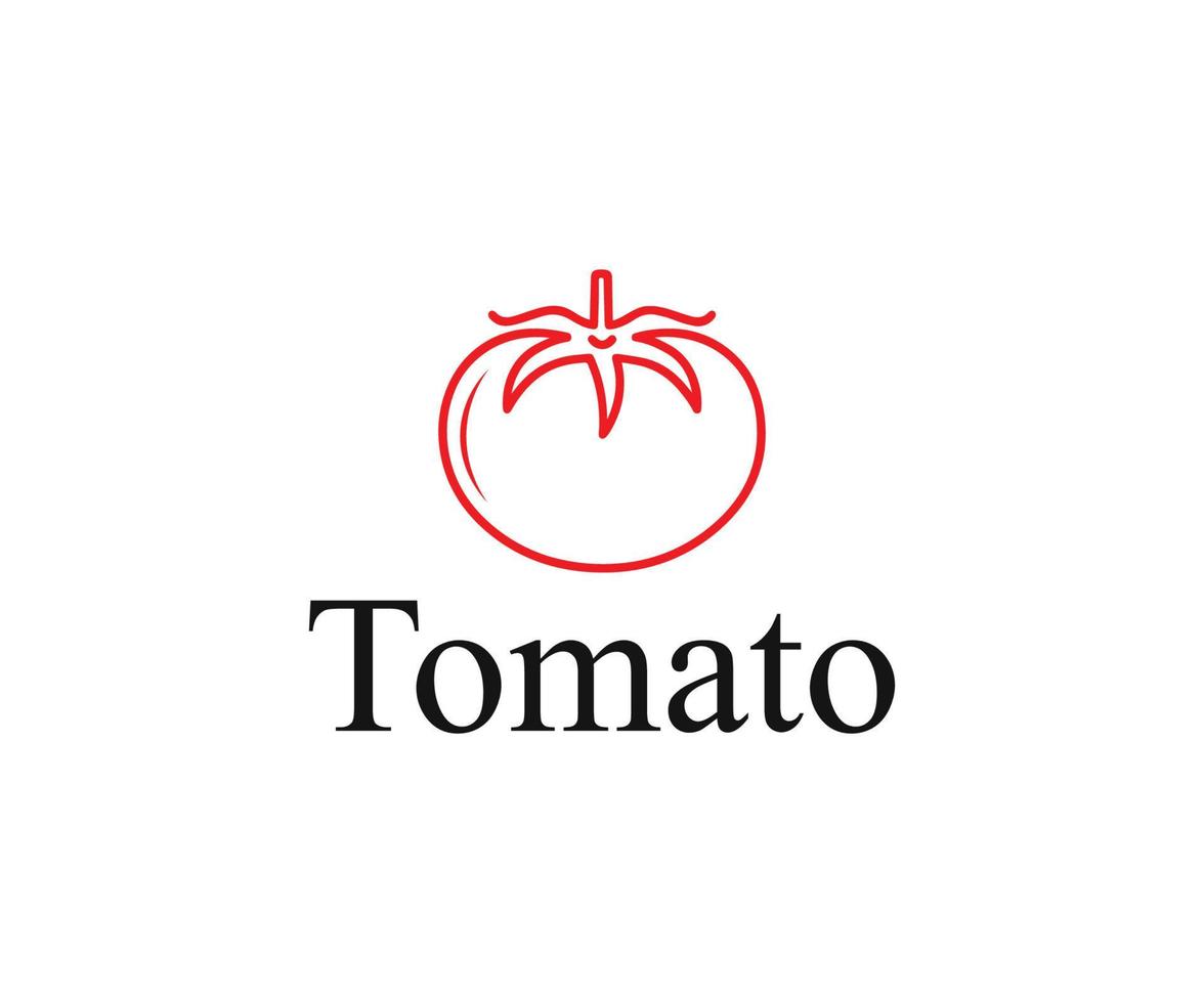 Tomaten-Logo-Design-Vektor vektor