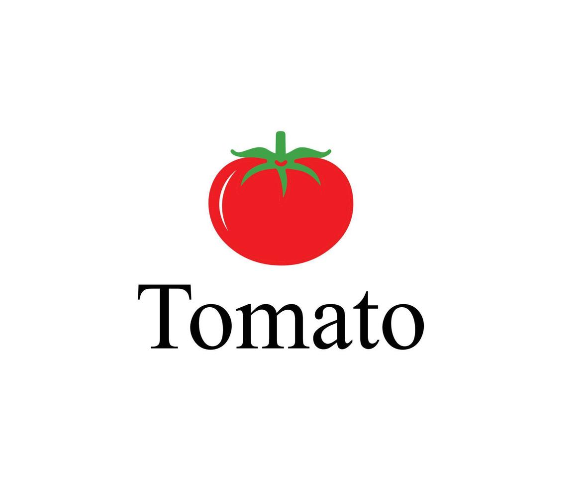 Tomaten-Logo-Design-Vektor vektor