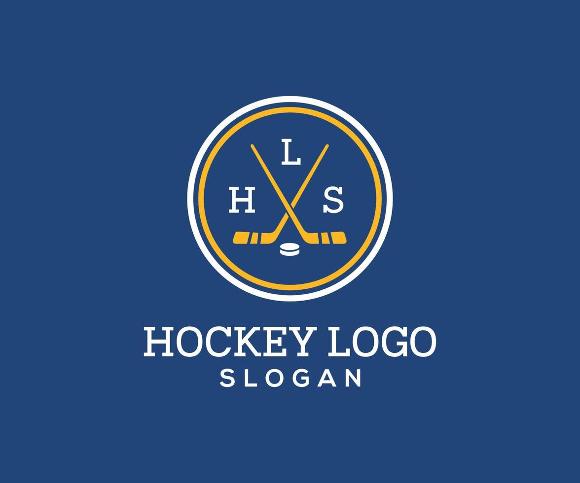 kreative Hockeyspiel-Logo-Design-Vektorvorlage. vektor