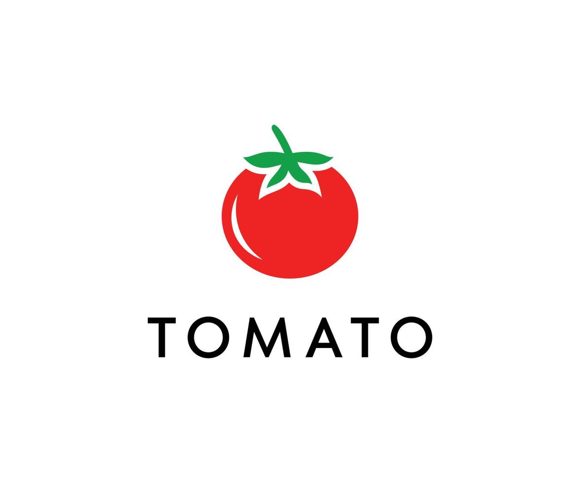 Tomaten-Vektor-Logo-Icon-Design-Vorlage. vektor