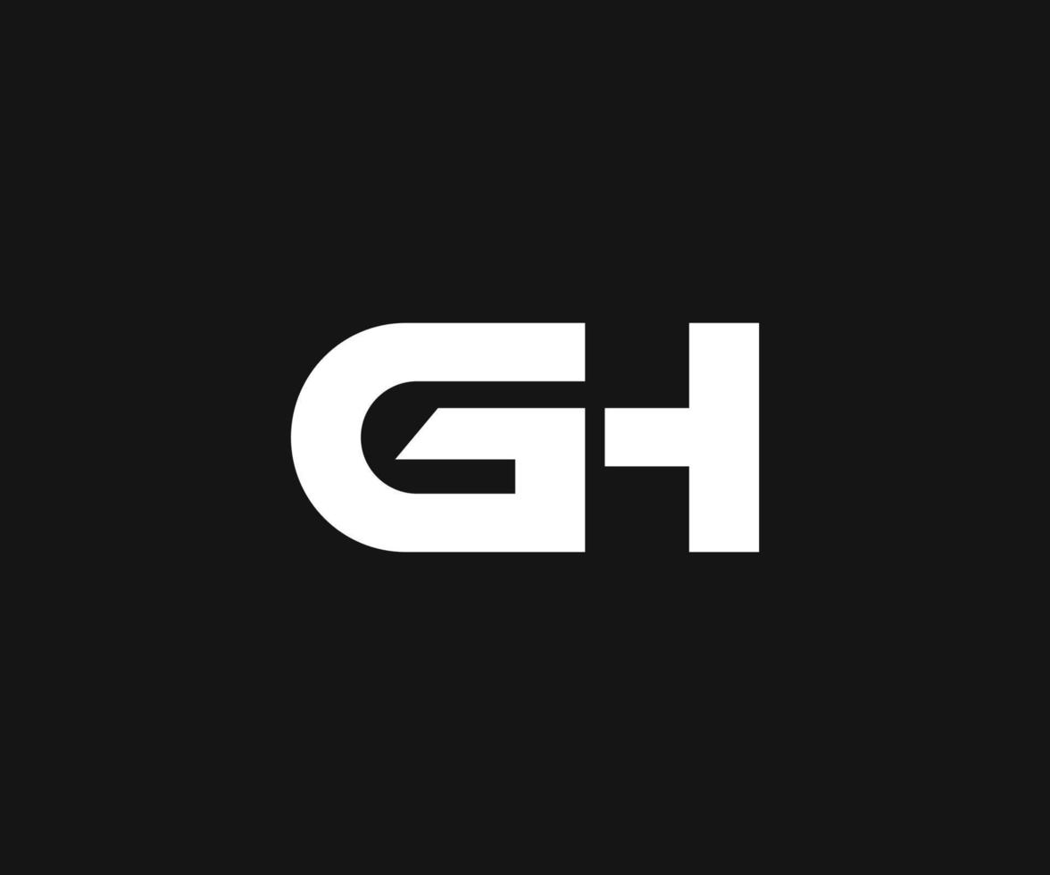 Buchstabe gh-Logo-Vorlage vektor