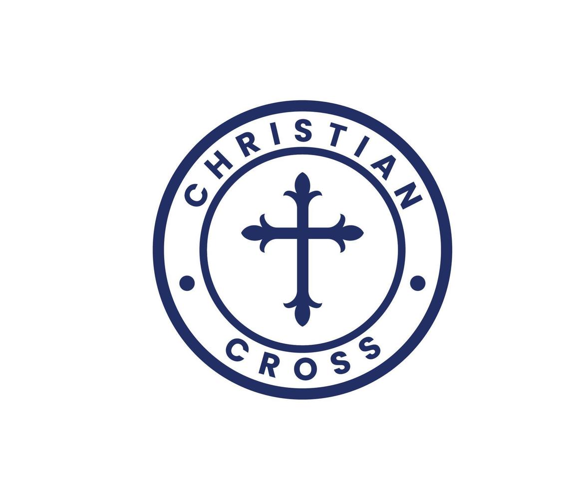 kreativa kors logotyp, kristna kors logotyp mall vektor