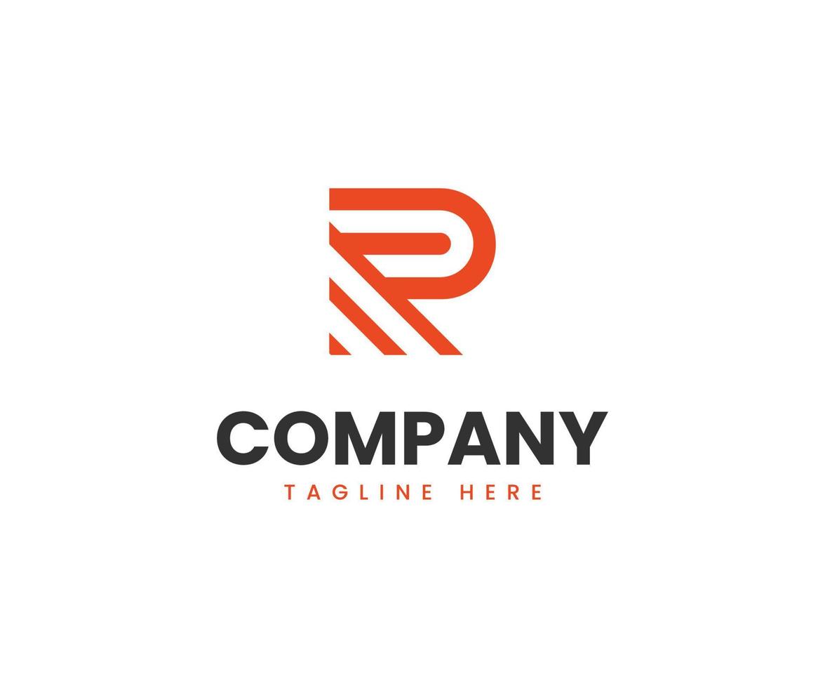 bokstaven r logotyp formgivningsmall vektor