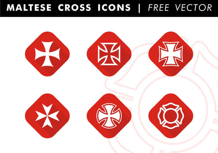 Malteser Kreuz flache Icons Free Vector