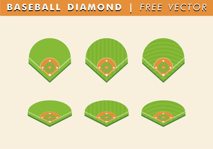 Baseball diamant fri vektor