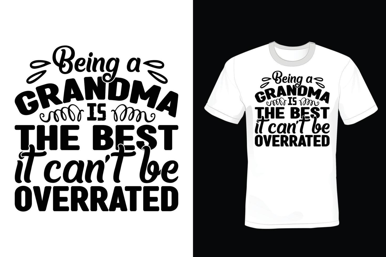 Oma-T-Shirt-Design, Vintage, Typografie vektor