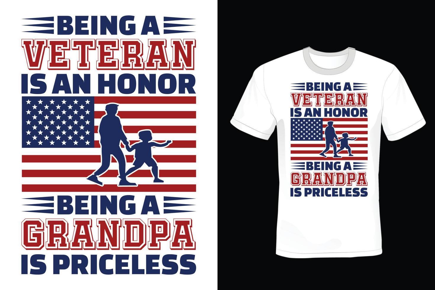 veteran day t-shirt design, vintage, typografi vektor