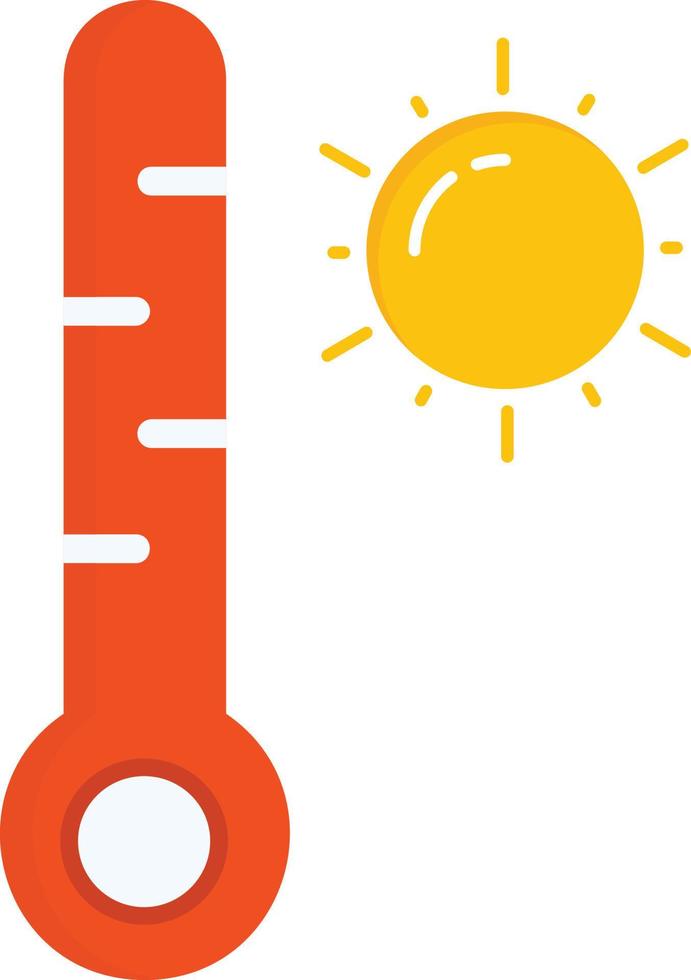 Flaches Symbol für hohe Temperaturen vektor