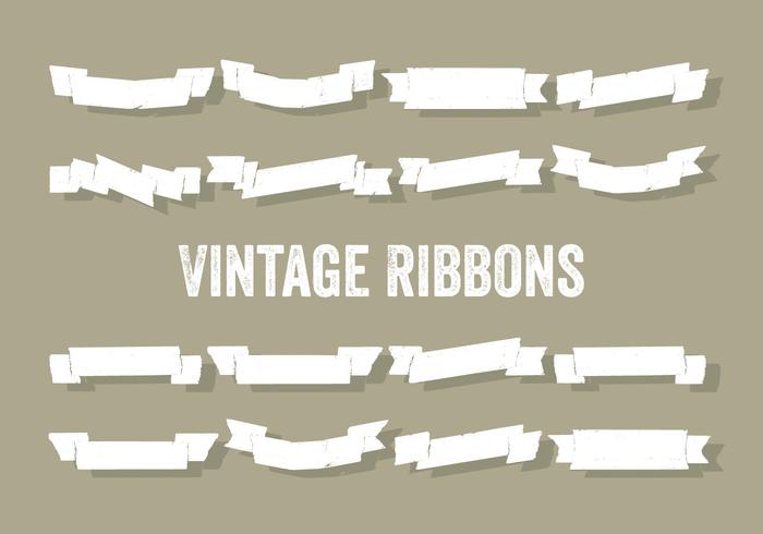 Free Set von Vintage Ribbons Vektor Hintergrund