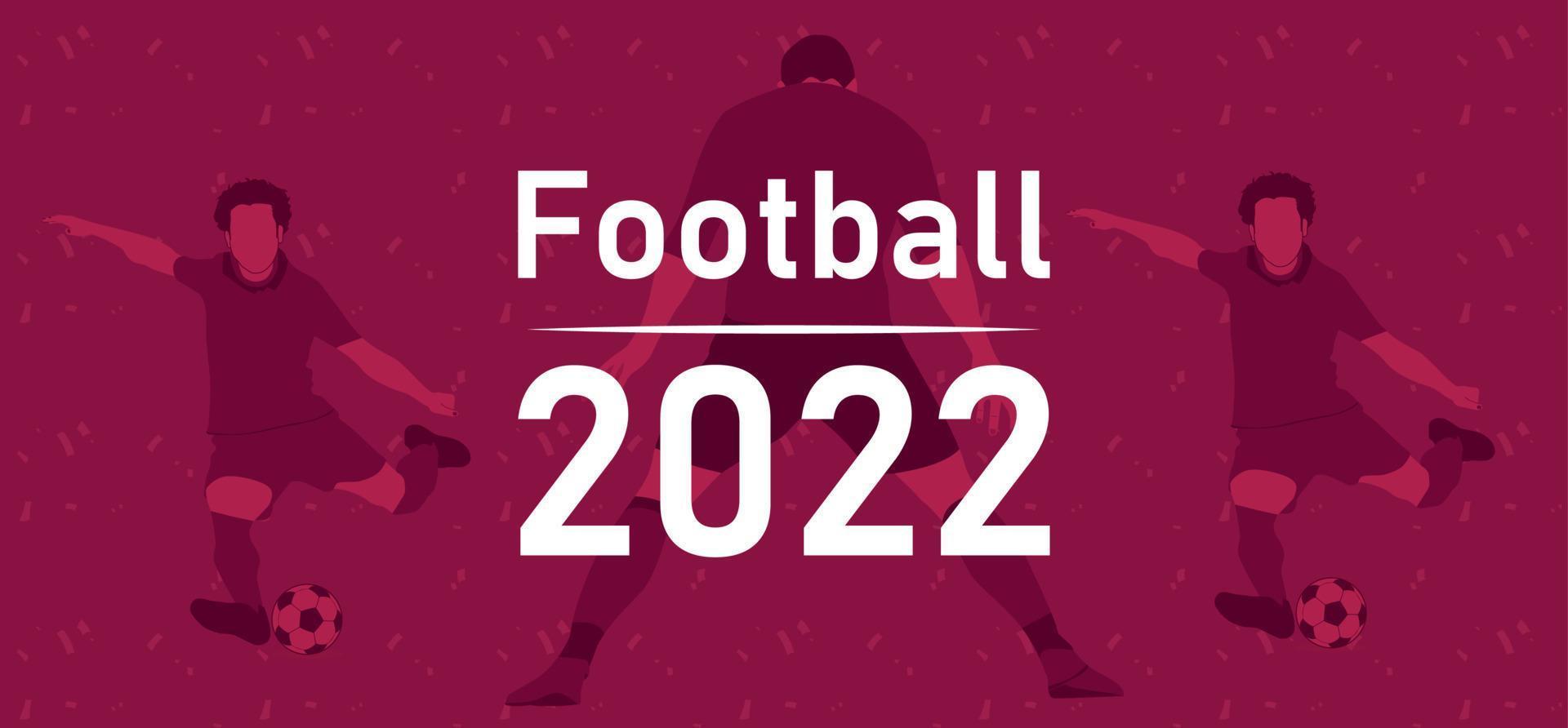 muster für banner, banner, flyer modernes design. Konzeptschrift Fußball 2022 auf modernem Hintergrund vektor