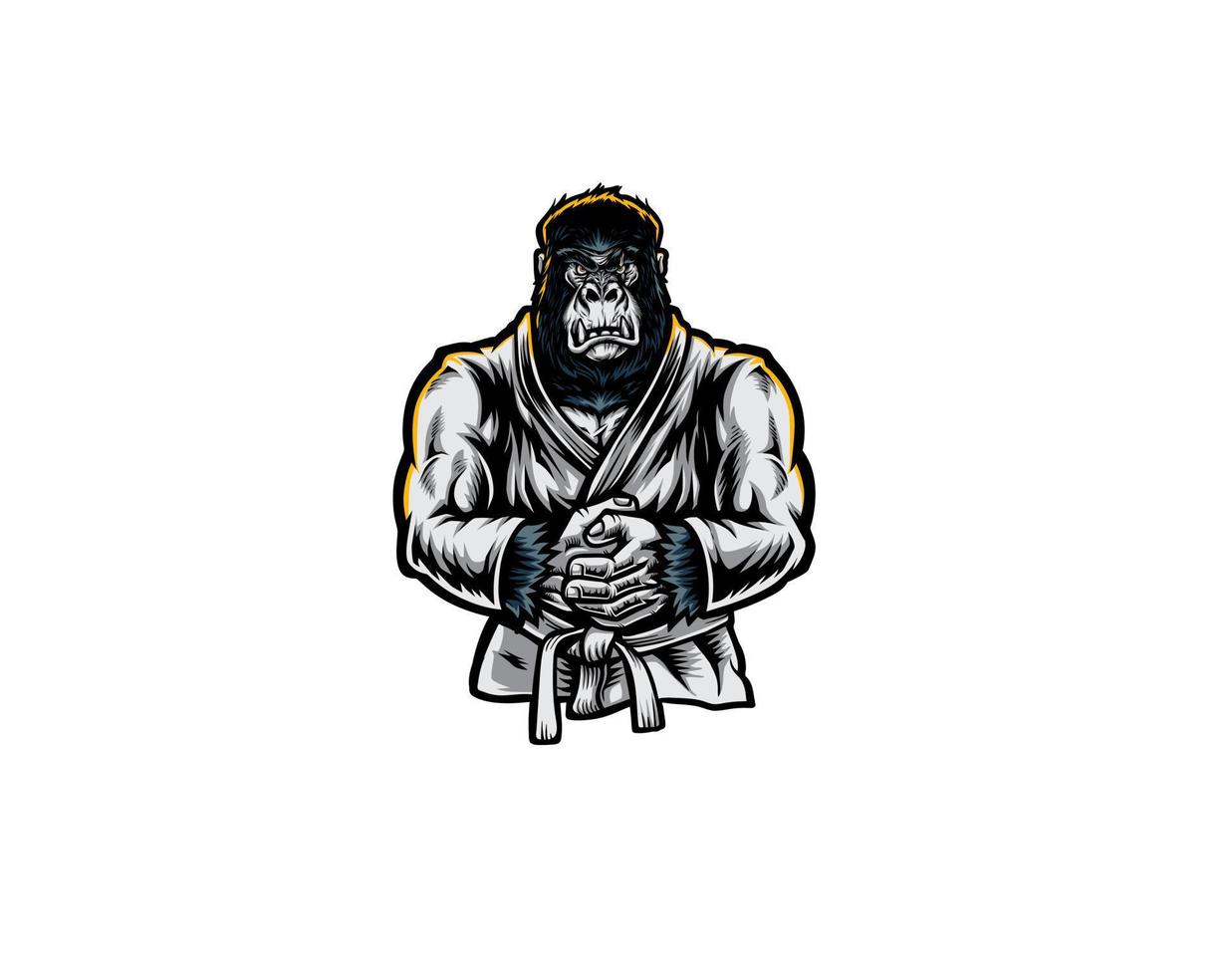 kampsport gorilla maskot illustration vektor