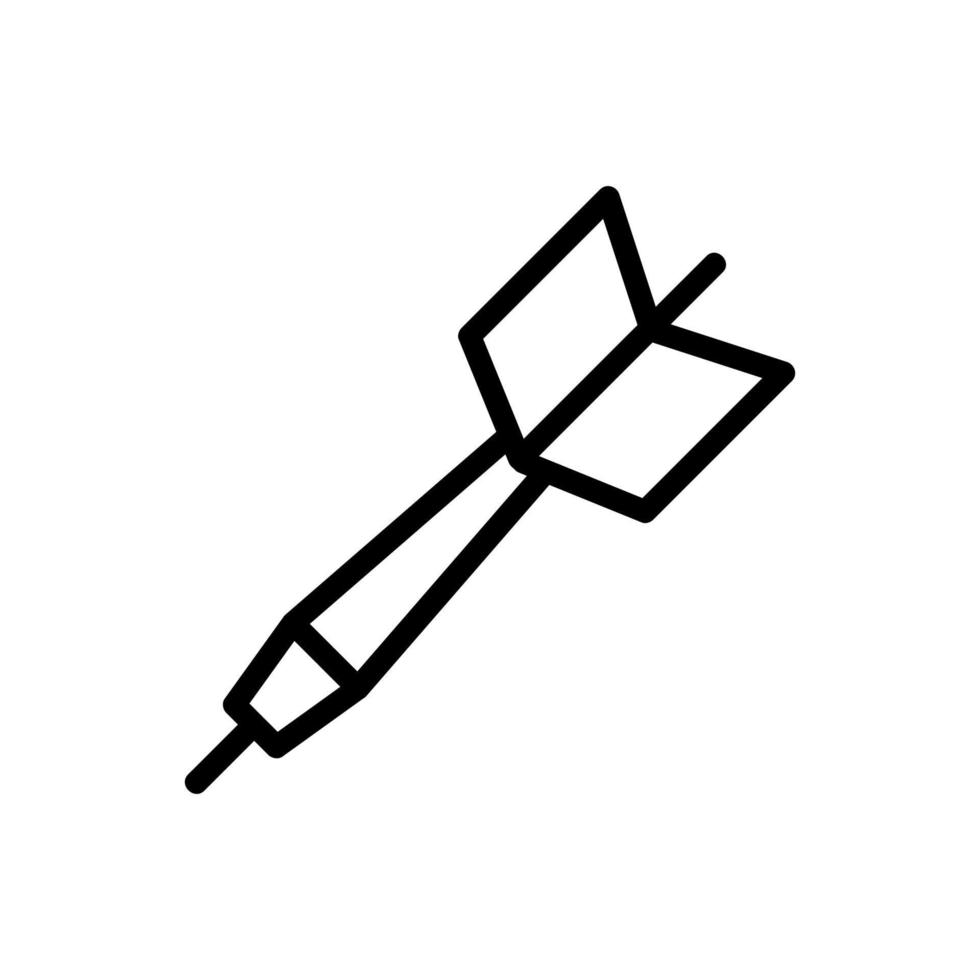 dart ikon vektor. isolerade kontur symbol illustration vektor