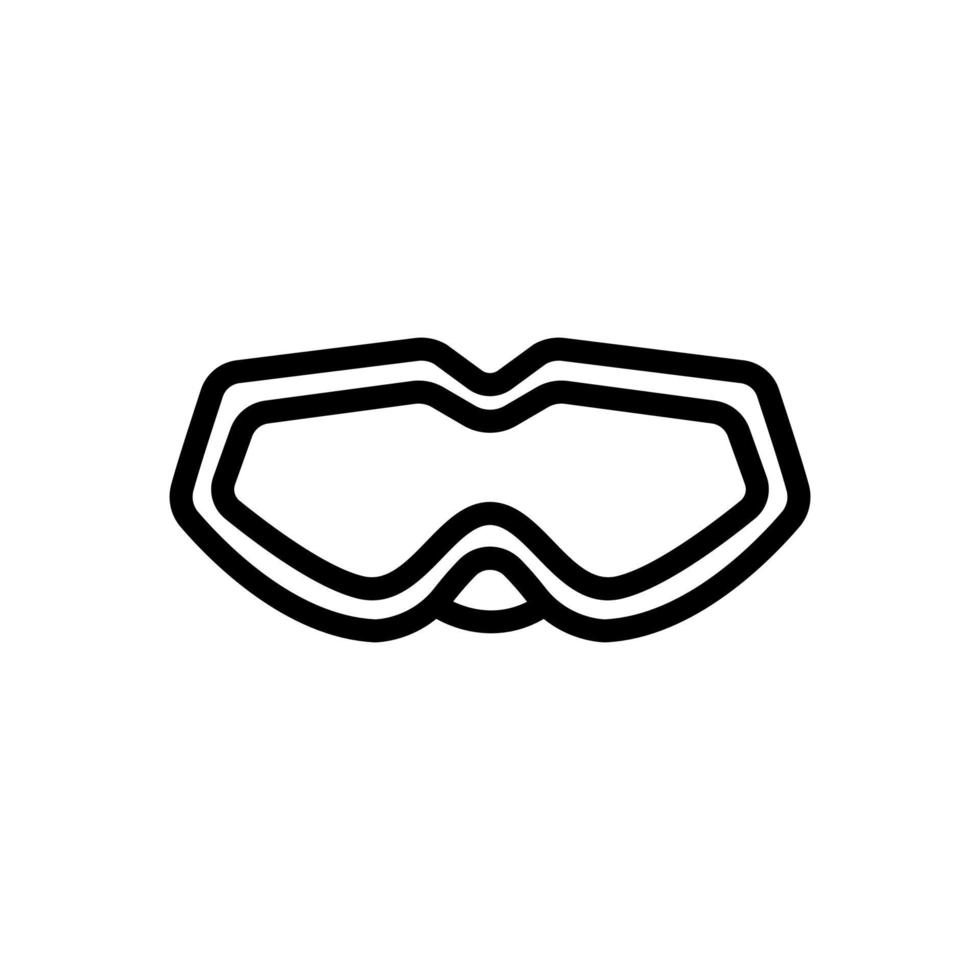 Umrandete Schwimmmaske Symbol Vektor Umriss Illustration