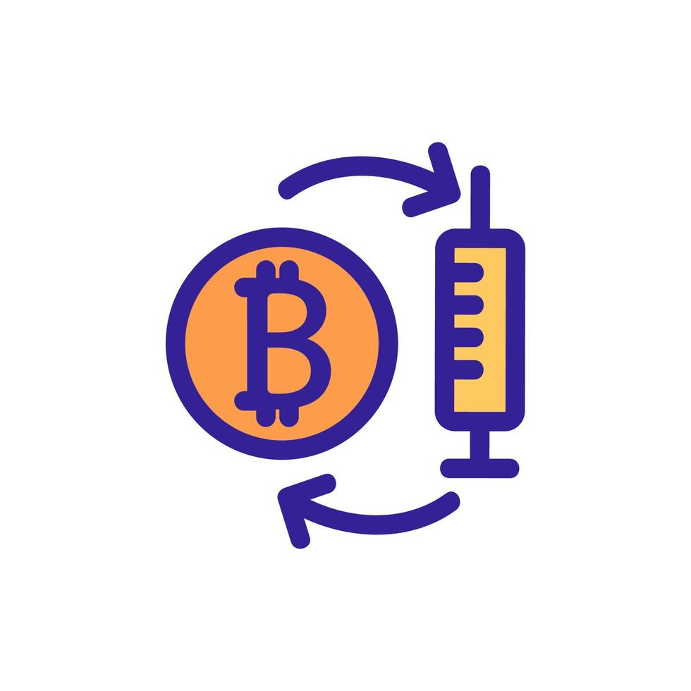 bitcoindroger är en ikonvektor. isolerade kontur symbol illustration vektor