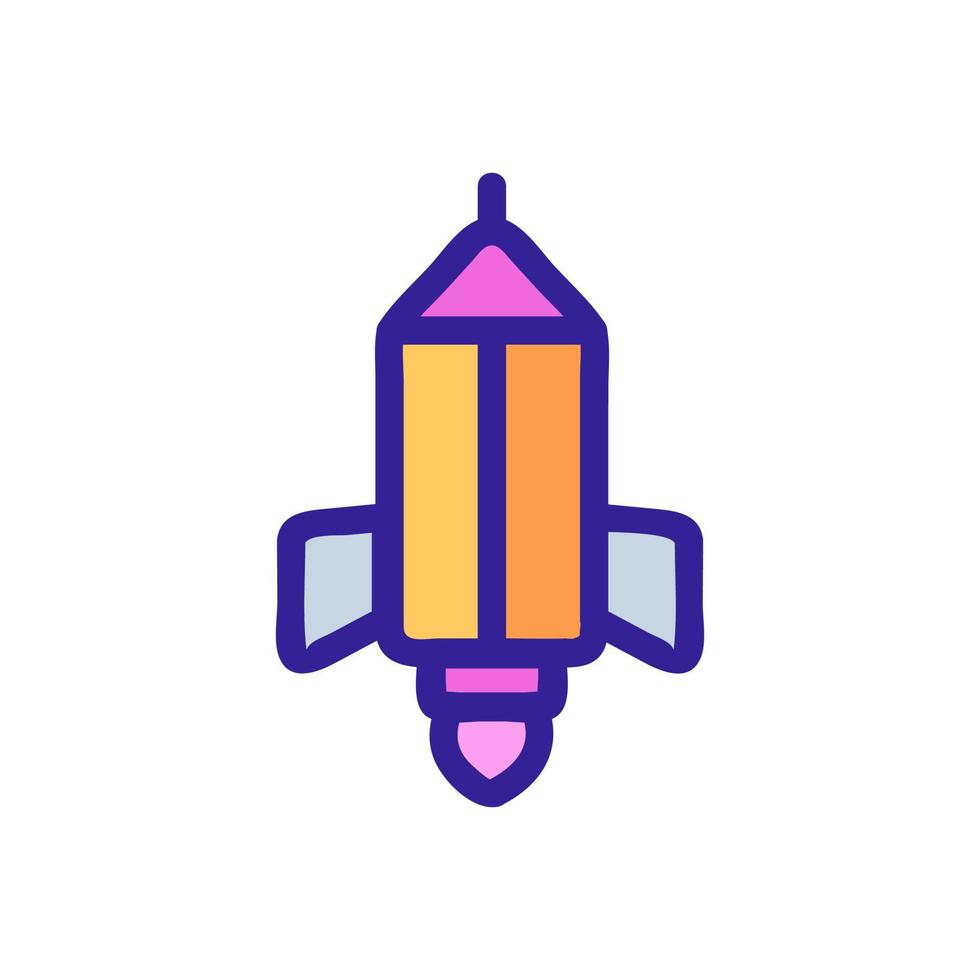 Raketen-Bleistift-Icon-Vektor. isolierte kontursymbolillustration vektor