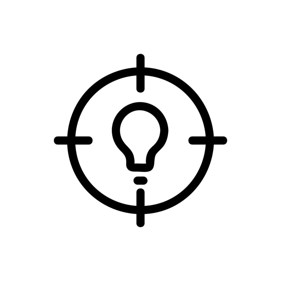 glödlampa idé ikon vektor. isolerade kontur symbol illustration vektor