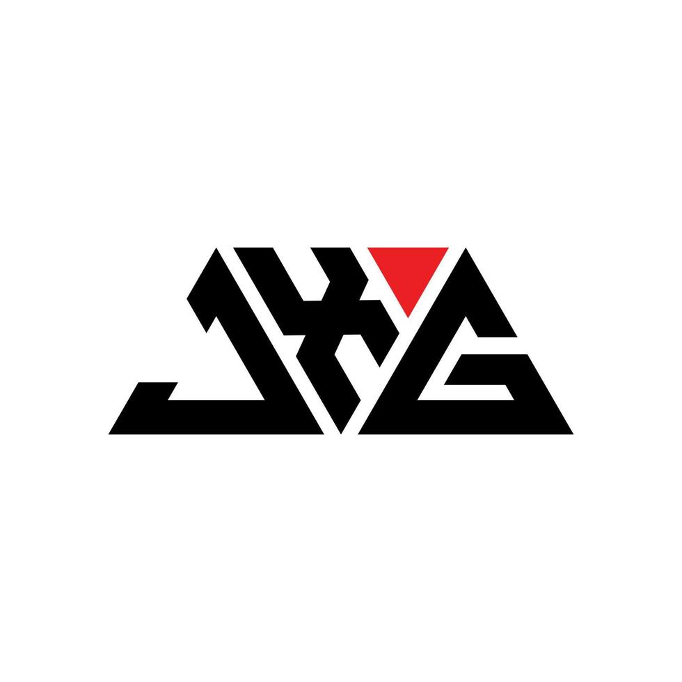 jxg triangel bokstavslogotypdesign med triangelform. jxg triangel logotyp design monogram. jxg triangel vektor logotyp mall med röd färg. jxg triangulär logotyp enkel, elegant och lyxig logotyp. jxg