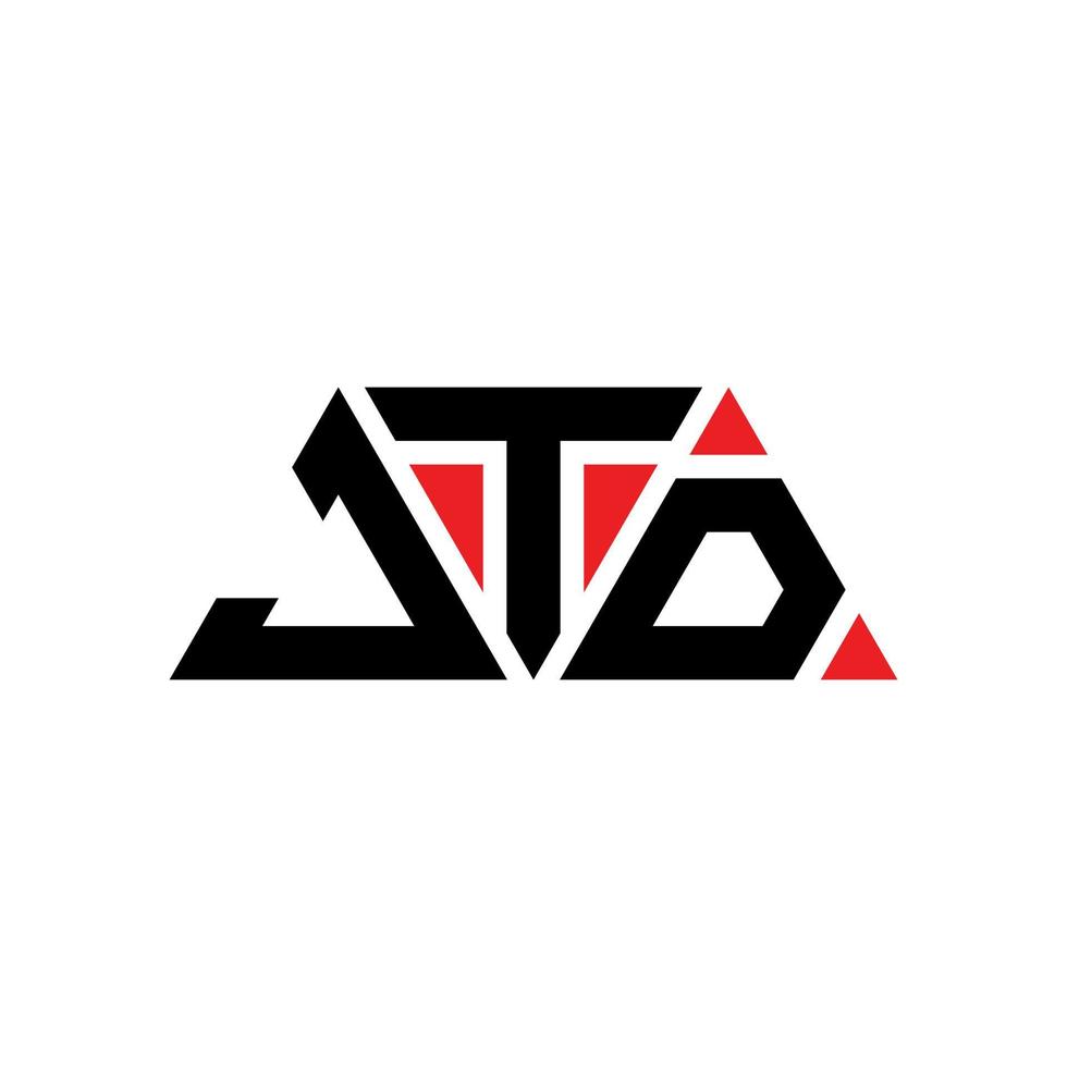 jtd-Dreieck-Buchstaben-Logo-Design mit Dreiecksform. JTD-Dreieck-Logo-Design-Monogramm. JTD-Dreieck-Vektor-Logo-Vorlage mit roter Farbe. jtd dreieckiges Logo einfaches, elegantes und luxuriöses Logo. jtd vektor