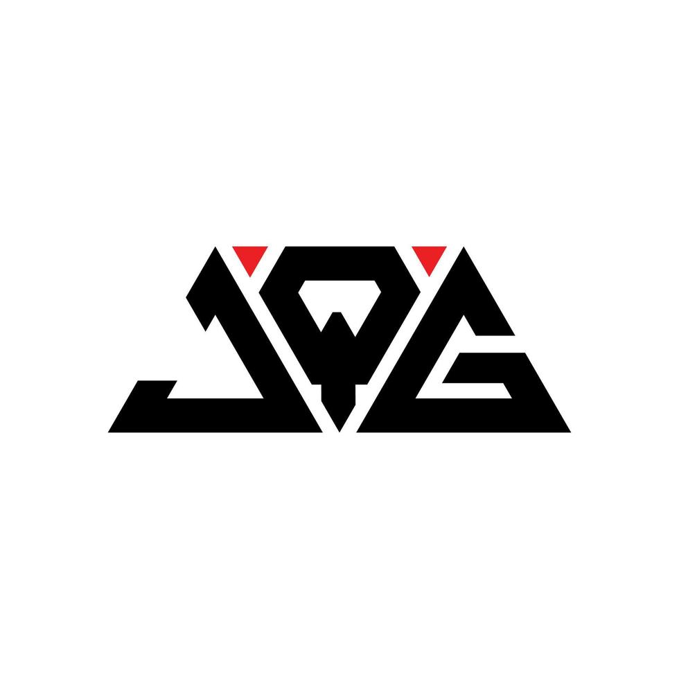 JQG-Dreieck-Buchstaben-Logo-Design mit Dreiecksform. JQG-Dreieck-Logo-Design-Monogramm. JQG-Dreieck-Vektor-Logo-Vorlage mit roter Farbe. jqg dreieckiges Logo einfaches, elegantes und luxuriöses Logo. jqg vektor