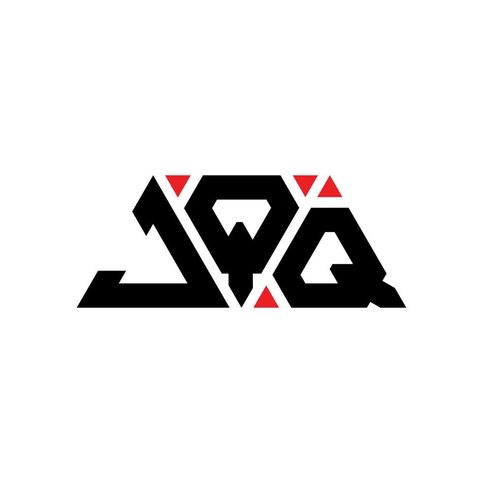 jqq Dreiecksbuchstaben-Logo-Design mit Dreiecksform. jqq-Dreieck-Logo-Design-Monogramm. jqq-Dreieck-Vektor-Logo-Vorlage mit roter Farbe. jqq dreieckiges Logo einfaches, elegantes und luxuriöses Logo. jqq vektor