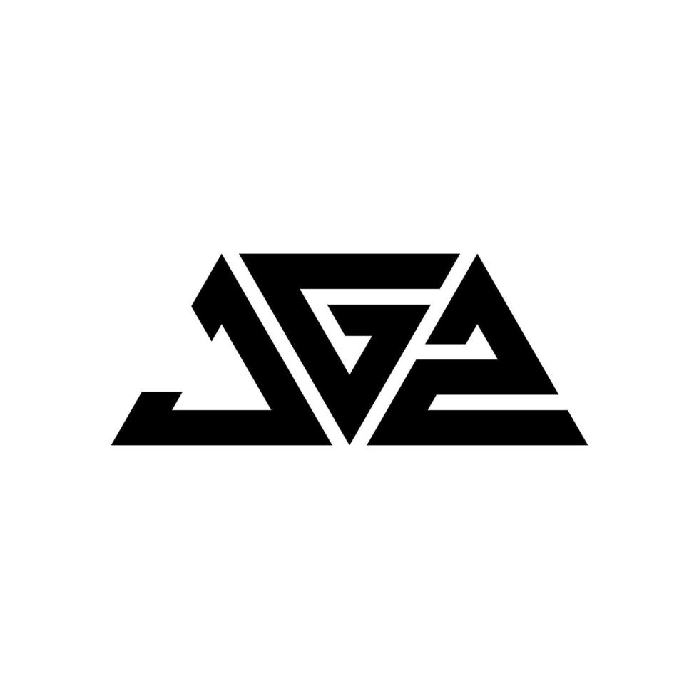 jgz triangel bokstavslogotypdesign med triangelform. jgz triangel logotyp design monogram. jgz triangel vektor logotyp mall med röd färg. jgz triangulär logotyp enkel, elegant och lyxig logotyp. jgz
