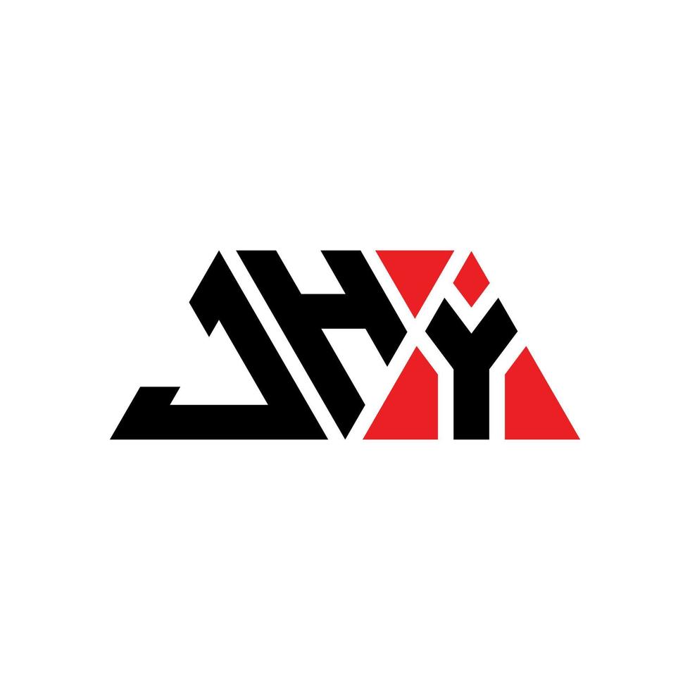 jhy triangel bokstavslogotypdesign med triangelform. jhy triangel logotyp design monogram. jhy triangel vektor logotyp mall med röd färg. jhy triangulär logotyp enkel, elegant och lyxig logotyp. jhy