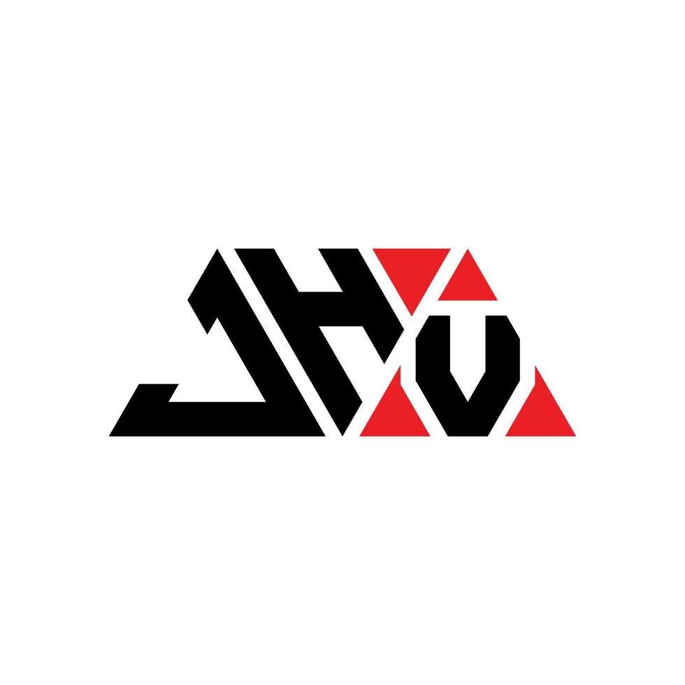 Jhv-Dreieck-Buchstaben-Logo-Design mit Dreiecksform. JHV-Dreieck-Logo-Design-Monogramm. Jhv-Dreieck-Vektor-Logo-Vorlage mit roter Farbe. jhv dreieckiges Logo einfaches, elegantes und luxuriöses Logo. jhv vektor