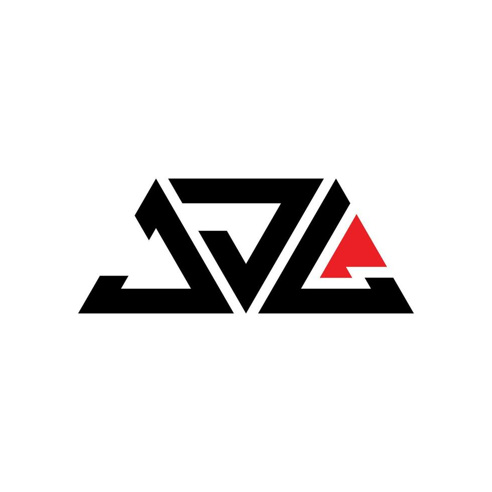 jjl Dreiecksbuchstaben-Logo-Design mit Dreiecksform. JJL-Dreieck-Logo-Design-Monogramm. JJL-Dreieck-Vektor-Logo-Vorlage mit roter Farbe. jjl dreieckiges Logo einfaches, elegantes und luxuriöses Logo. jjl vektor