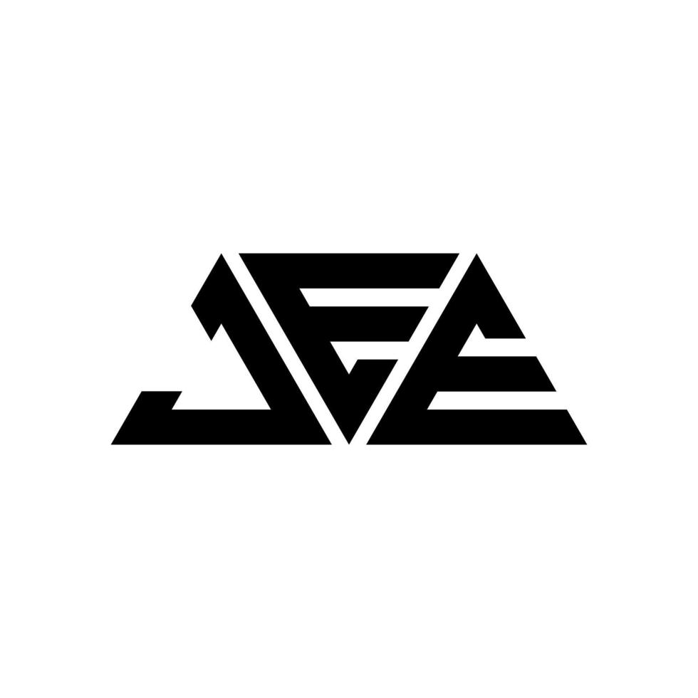 Jee Dreiecksbuchstaben-Logo-Design mit Dreiecksform. Jee-Dreieck-Logo-Design-Monogramm. Jee-Dreieck-Vektor-Logo-Vorlage mit roter Farbe. Jee dreieckiges Logo einfaches, elegantes und luxuriöses Logo. Jee vektor