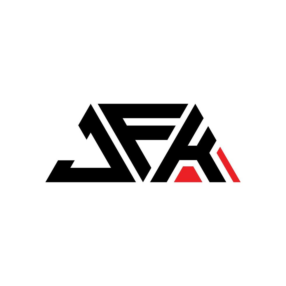 jfk-Dreieck-Buchstaben-Logo-Design mit Dreiecksform. Jfk-Dreieck-Logo-Design-Monogramm. jfk-Dreieck-Vektor-Logo-Vorlage mit roter Farbe. jfk dreieckiges logo einfaches, elegantes und luxuriöses logo. jfk vektor