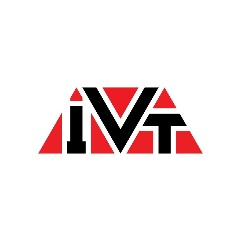 ivt-Dreieck-Buchstaben-Logo-Design mit Dreiecksform. ivt-Dreieck-Logo-Design-Monogramm. ivt-Dreieck-Vektor-Logo-Vorlage mit roter Farbe. ivt dreieckiges Logo einfaches, elegantes und luxuriöses Logo. ivt vektor