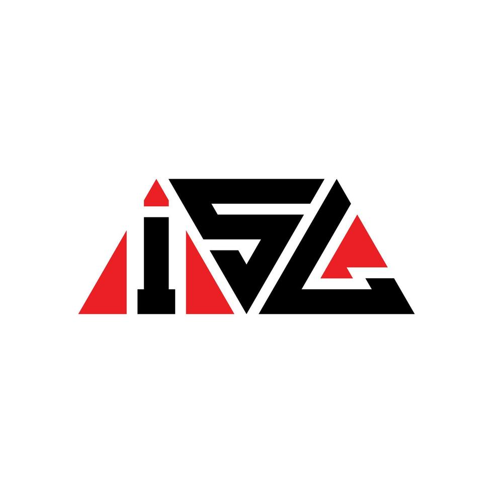 Isl-Dreieck-Buchstaben-Logo-Design mit Dreiecksform. isl-dreieck-logo-design-monogramm. Isl-Dreieck-Vektor-Logo-Vorlage mit roter Farbe. isl dreieckiges logo einfaches, elegantes und luxuriöses logo. Insel vektor
