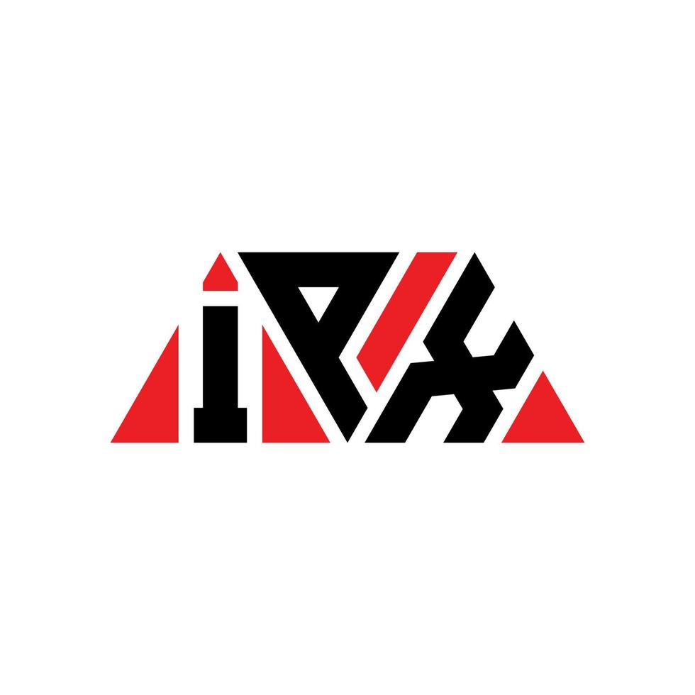 ipx-Dreieck-Buchstaben-Logo-Design mit Dreiecksform. ipx-Dreieck-Logo-Design-Monogramm. IPX-Dreieck-Vektor-Logo-Vorlage mit roter Farbe. ipx dreieckiges Logo einfaches, elegantes und luxuriöses Logo. ipx vektor