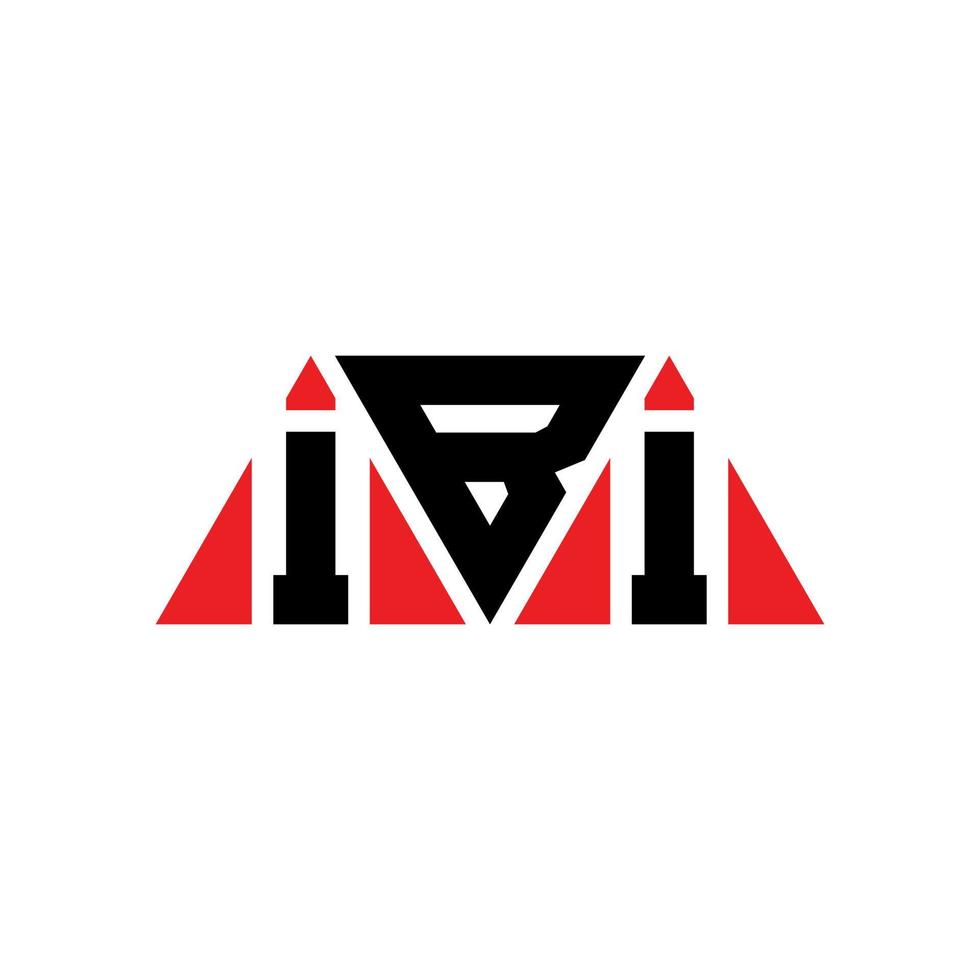 ibi-Dreieck-Buchstaben-Logo-Design mit Dreiecksform. ibi-Dreieck-Logo-Design-Monogramm. ibi-Dreieck-Vektor-Logo-Vorlage mit roter Farbe. ibi dreieckiges Logo einfaches, elegantes und luxuriöses Logo. ibi vektor