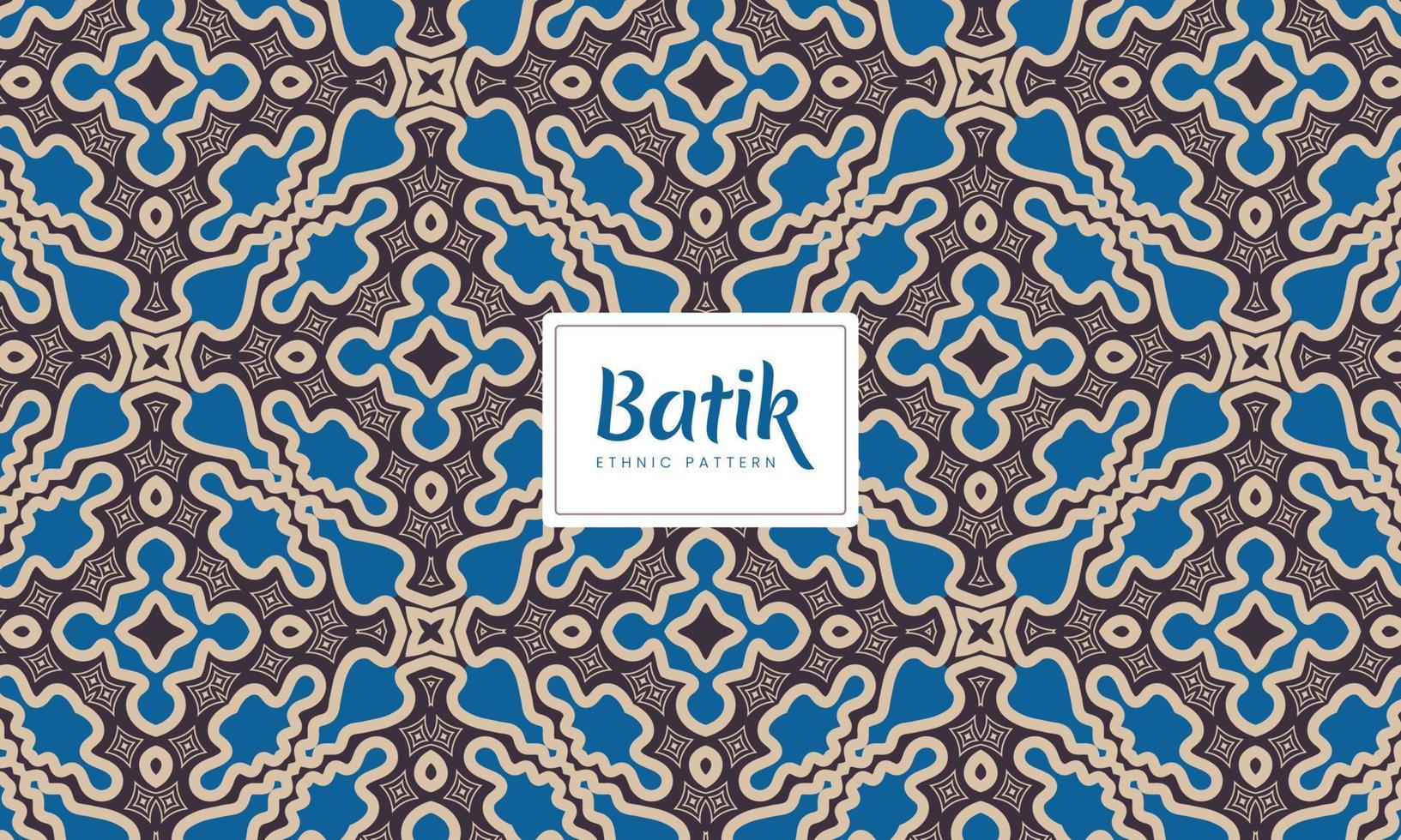 indonesischer Batik nahtlose traditionelle florale Vektormuster Hintergrund vektor