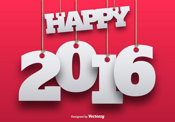 Frohes neues Jahr 2016 vektor