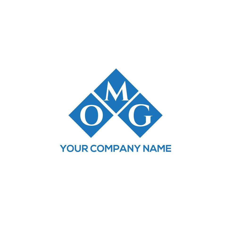 Omg-Brief-Logo-Design auf weißem Hintergrund. Omg kreatives Initialen-Buchstaben-Logo-Konzept. Omg Briefdesign. vektor